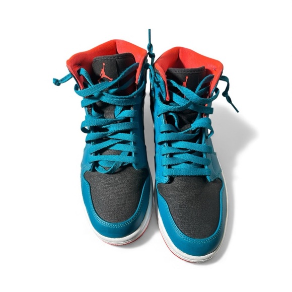 N i k e. Air Jordan 1 Retro Mid Teal 2016 - 554724 308 - RARE! - Picture 9 of 12